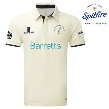 Ergo Cricket Shirt - Short Sleeve : Navy Trim