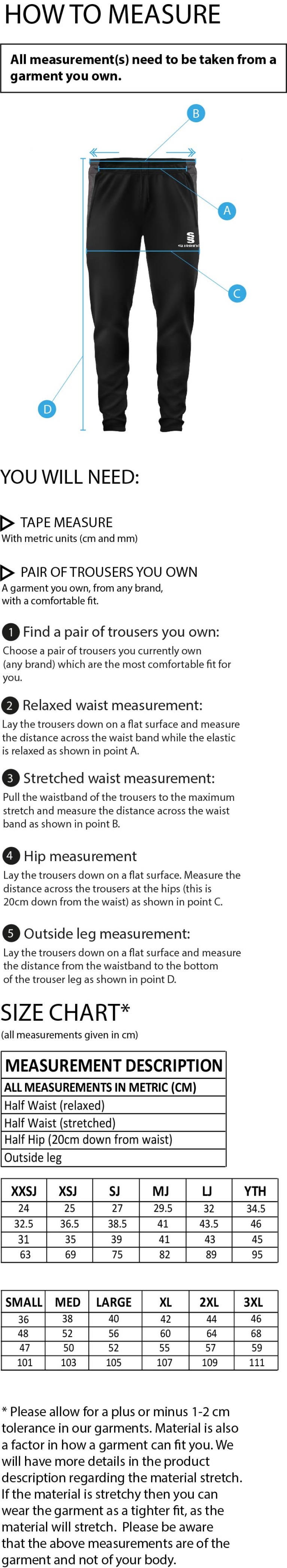 Juniors - Dual Skinny Pant - Navy - Size Guide
