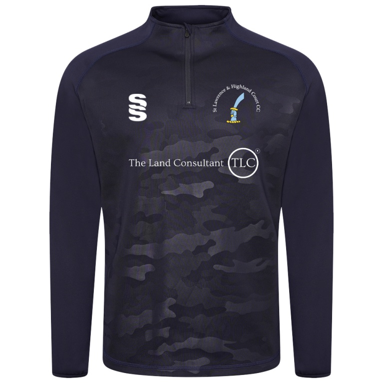 Camo 1/4 Zip Performance Top : Navy