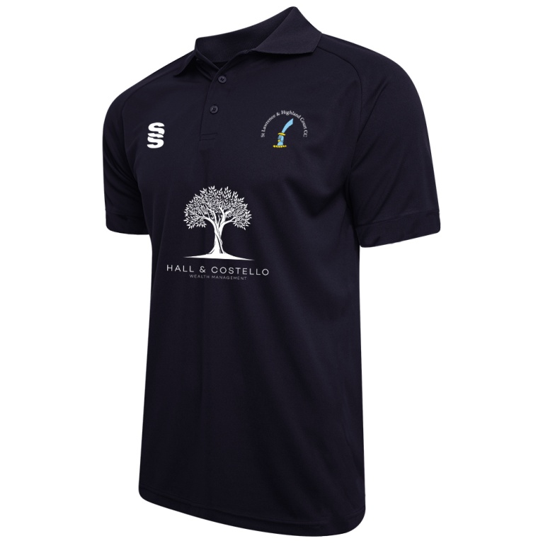 Juniors - Dual Solid Colour Polo - Navy